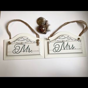 Mr and Mrs   Wedding decor